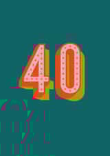 Minimal 40th Birthday Card Retro Typography Age Milestone created by Betiobca