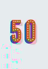Minimal Retro 50th Birthday Card Age Milestone created by Betiobca