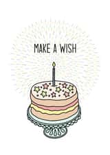Make A Wish Birthday Card, happy birthday, cake lover, simple, birthday cake created by By Emma Dearling
