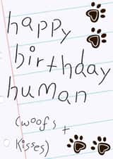 Happy Birthday Human From the Dog created by Palette&Petal 