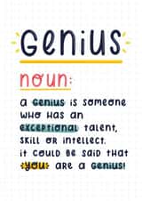 Genius Exam Results Congratulations Card created by Joanne Hawker