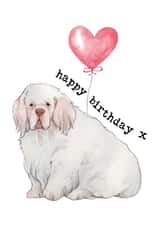 Birthday Balloon and Wishes from The Dog created by The Little Lion Co 