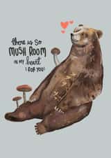 Mushroom Anniversary Bear- I have so mushroom in my heart for you created by ECoulthamDesigns