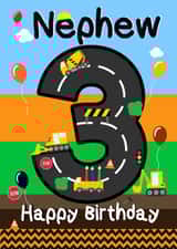 Road Works Construction, 3rd Birthday card for Nephew created by Kerrylovescards
