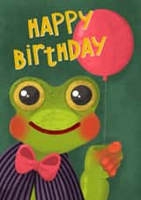 Cute Frog Birthday card created by Katerina Ren