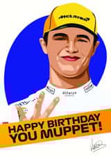 Lando Norris Formula 1 Birthday Card 1001 created by Cody's Cards