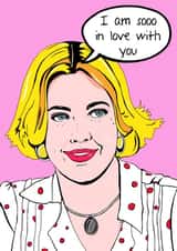 Drew Barrymore Wedding Singer Card created by Olivia Dimery