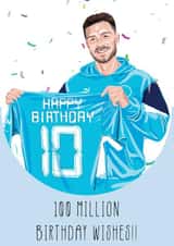 Man City Jack Grealish Birthday Card created by Replay Prints