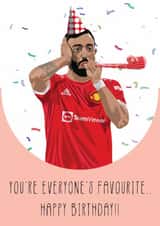 Man Utd Bruno Fernandes Birthday Card created by Replay Prints