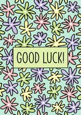 Floral Good Luck, friendship, new job, exams, flowers, for her, appreciation created by By Emma Dearling