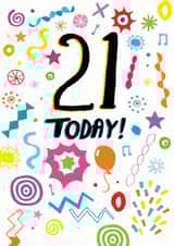 21st birthday abstract pattern created by Pencilface