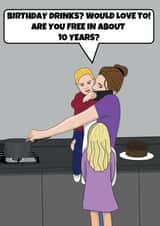 Busy Mum Birthday Drinks? Birthday Card created by @Cupsie's Creations