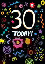 30th birthday abstract pattern design created by Pencilface