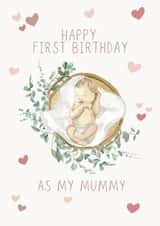 Happy first birthday as my mummy  created by MillennialprintsCo