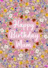 Happy Birthday Mum, wildflower design created by Jen James