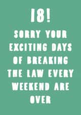 18th Birthday card about going out created by metoyou