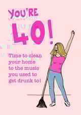 Happy 40th, get cleaning to your old club tunes! created by Claire.Made.This
