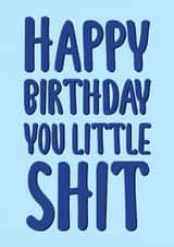 Little shit brother and son birthday card created by The Girl Next Draw Cards