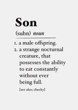 Son definition birthday card created by The Girl Next Draw Cards