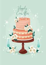 Happily Ever After Wedding Cake Card created by Creationery