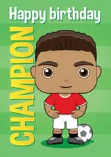 Cute Manchester Utd football birthday card for boys created by essjay