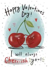 Cherry Valentines Card created by Lucy and Lolly