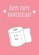 Funny 1 Year Anniversary Card - Toilet Paper - Happy Paper Anniversary created by @Laura Lonsdale Designs