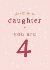 Daughter 4th Birthday card created by Too Wordy