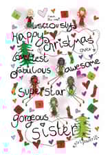 Christmas Fairy Girl Power for a gorgeous sister - Christmas Card created by The Girl Power Fairies