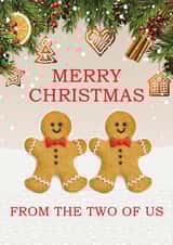 CUTE GAY GINGERBREAD COUPLE CHRISTMAS CARD created by Mo&Co