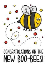 Congratulations New Boobs Bee Pun Card created by TeePee Creations