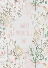 Pretty Foliage Engagement Card - Happy Wedding Day created by Kamilya Panina