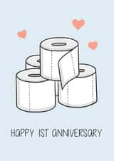 Happy 1st Anniversary Card Paper created by Creaternet