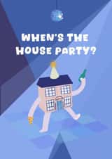 Modern House Party New Home Card - Disco - When's The House Party created by Stilus 