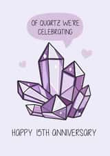 Happy 15th Anniversary Card Crystal created by Creaternet