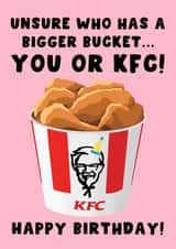 KFC Bucket Rude Birthday Card created by Pink Peach Cards
