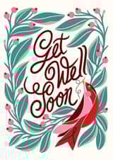 Get Well Soon bird on a branch card created by catantrell