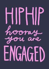 Hip Hip Hooray Engagement Card created by ems le tocq