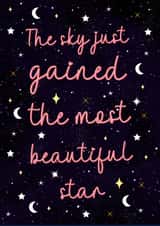 Sky has gained a star loss sympathy card created by The Girl Next Draw Cards