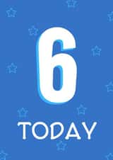 6th Birthday Card - Blue Stars created by A Bee's Designs