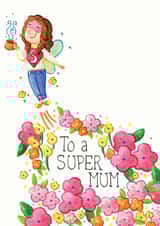 Mum Super Hero Mothers Day Birthday Card  created by Vicky Kuhn