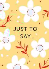 Just to say card created by Leah Alefounder Illustrations