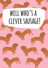 Clever Sausage - New Job / Exams Card created by @Laura Lonsdale Designs