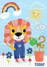 Age 2 birthday card created by Sally Darby Illustration