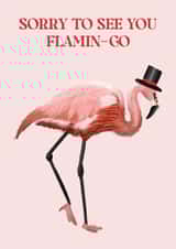 Flamingo leaving card created by Beth Wake
