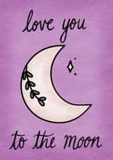 Love You To The Moon Witchy Card created by Emily Underworld