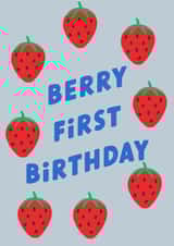 Strawberries Berry First Birthday Card created by Catalina Williams