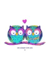 Owl always love you, Anniversary Card created by JMK Illustration