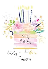 Lovely Cousin Birthday Floral Card created by SABIVO Design by Sabina