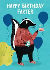 'Happy Birthday Farter' Skunk Card created by Abigail Burch